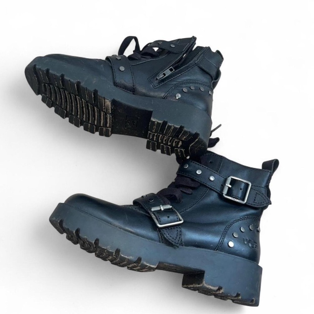 UGG Black Lace Up Boots